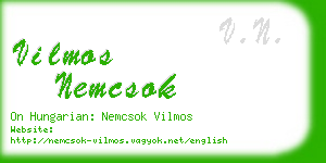 vilmos nemcsok business card